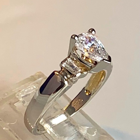 Stunning Pear shaped Ring silver 925. Gorg… - Picture 2 of 8